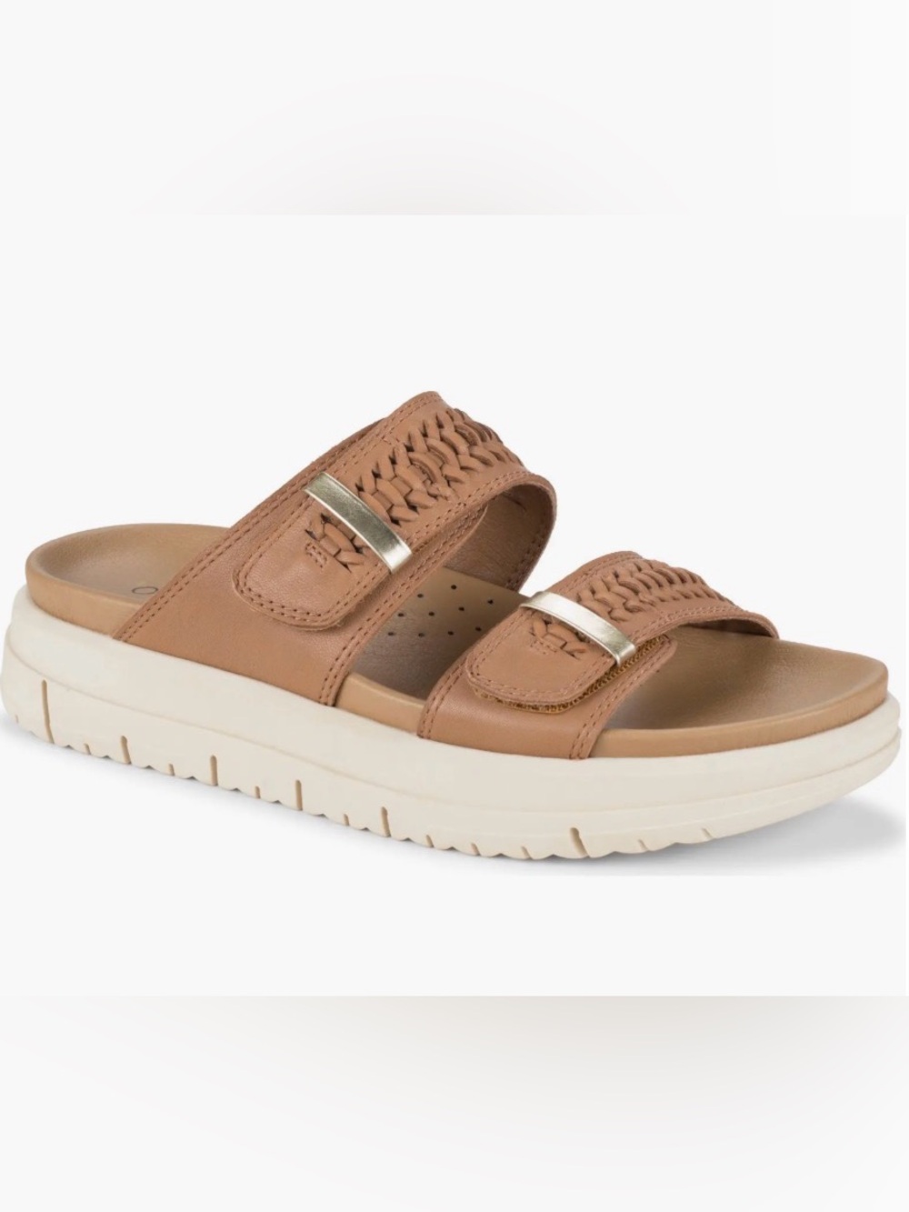Baretraps Origins Haliah leather Slide Sandal 7.5M tan